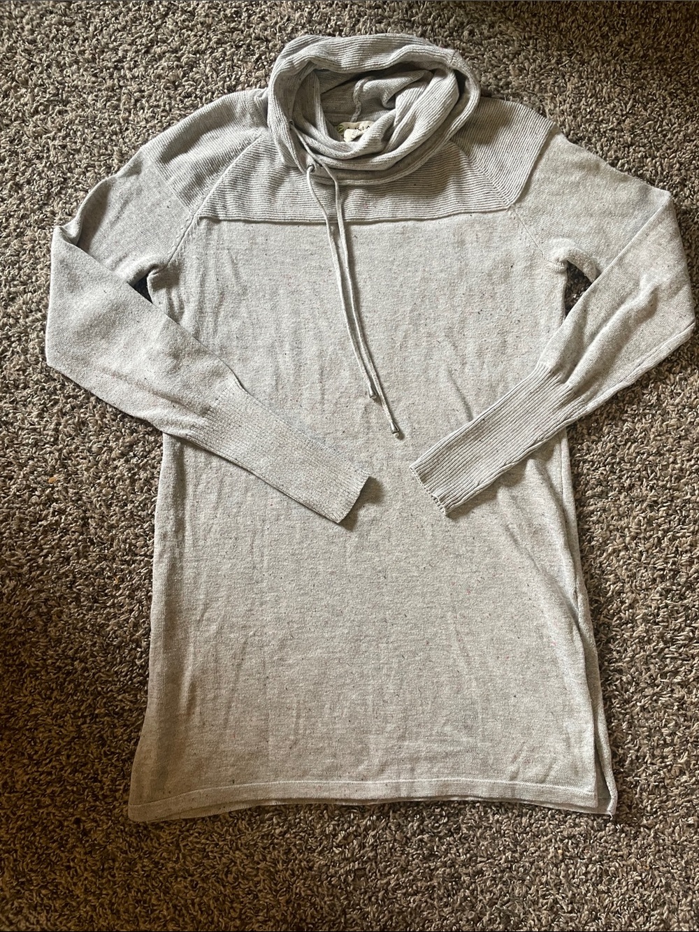 Dakini Heather Gray Cowl-Neck Knit Tunic